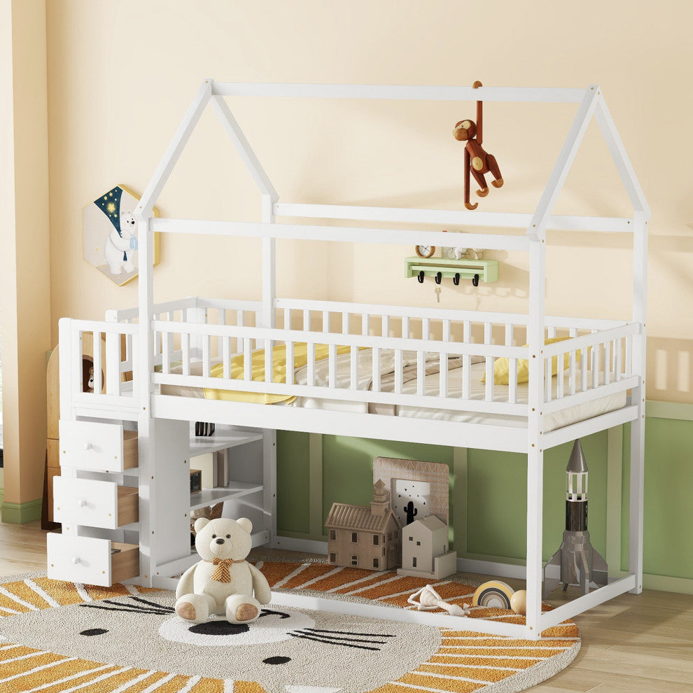 Gewnee TWIN/TWIN HOUSE BUNK BED