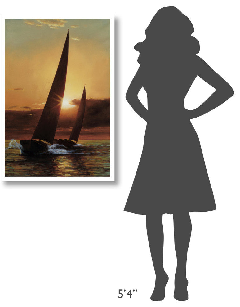 "Red Sails" Digital Paper Print by Diane Romanello, 26"x38"