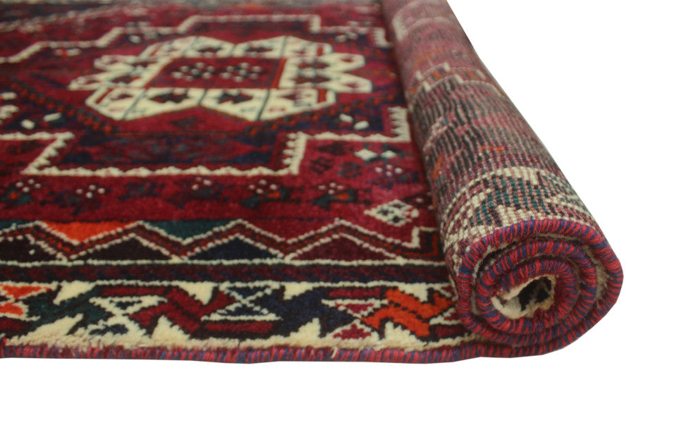 Fine Vintage Distressed Francie Red Rug
