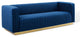 Charisma Channel Tufted Performance Velvet Living Room Sofa - Navy