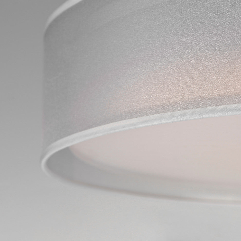 Maxim 10237 Prime 25"W LED Flush Mount Drum Ceiling Fixture - White Weave