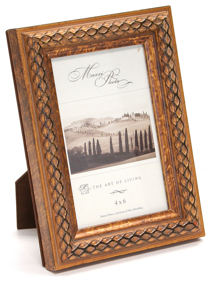 San Marco Bronze Leaf Antique Frame, 5"x7"