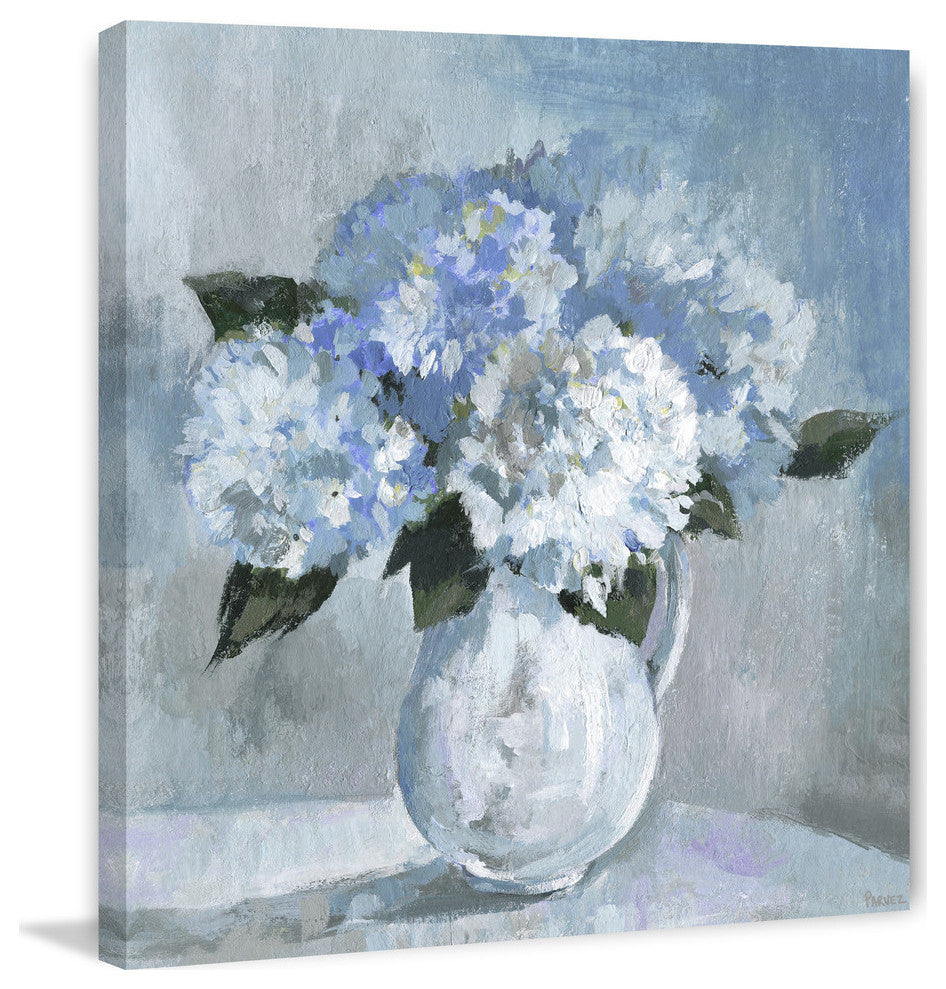 "Winter Flower Bouquet" Painting Print on Wrapped Canvas, 48"x48"