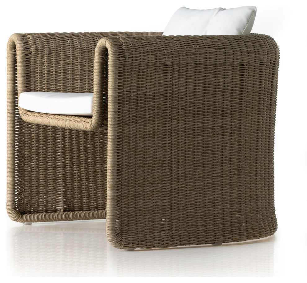 Tucson Woven Outdoor Chair-Vintage White