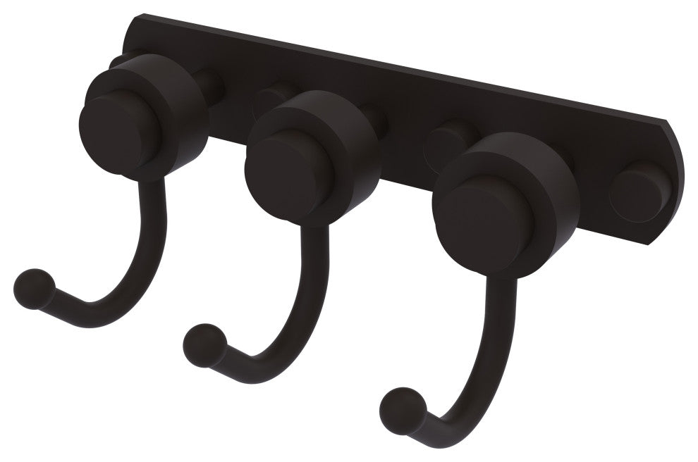 Mercury 3 Position Multi Hook with Smooth Accent, Oil Rubbed Bronze