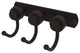 Mercury 3 Position Multi Hook with Smooth Accent, Oil Rubbed Bronze