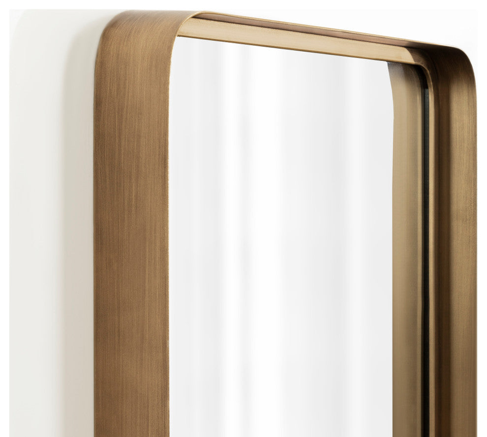 Armenta Framed Wall Mirror, Gold, 20"x30"