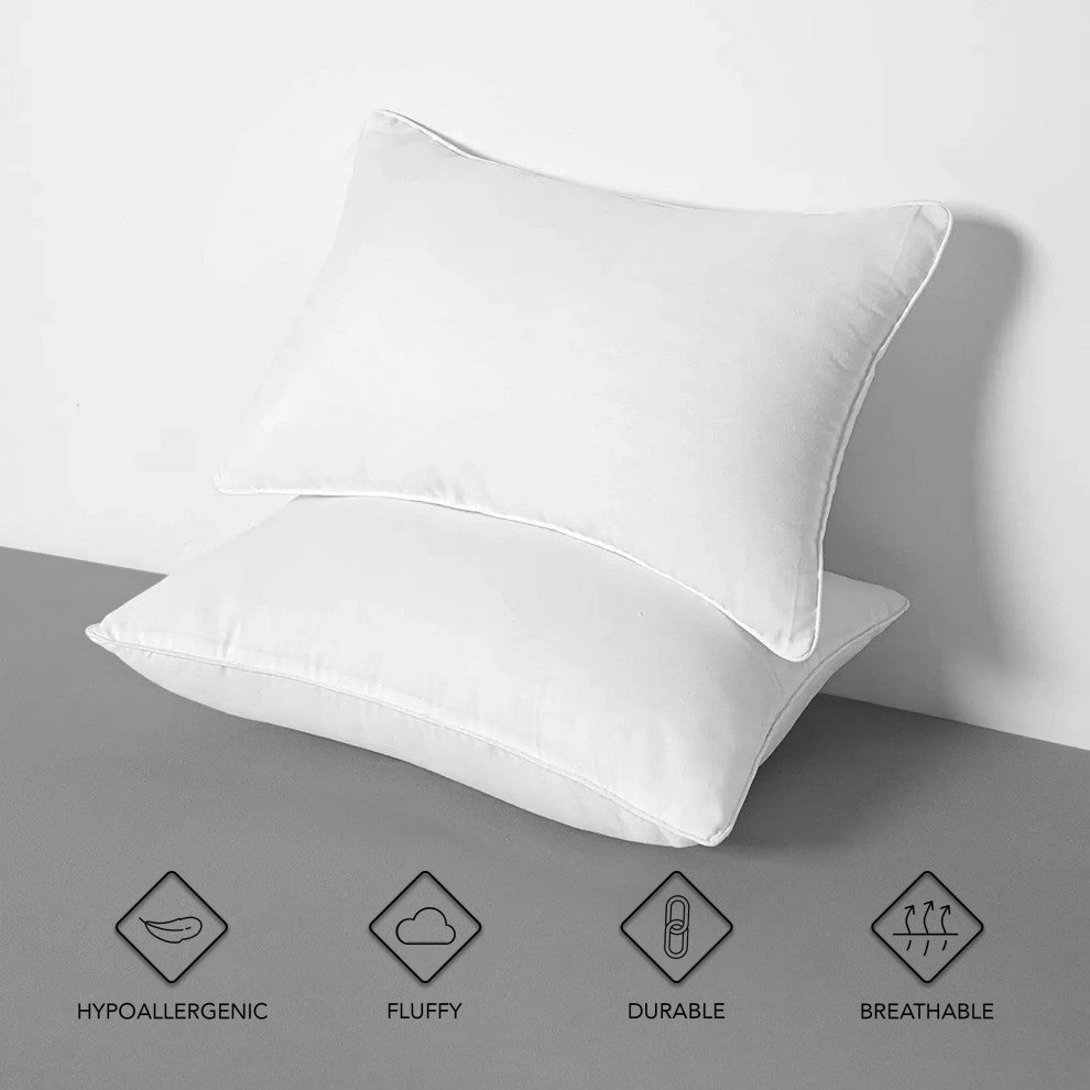 A1HC Throw Pillow Insert Down Alternative Extra Filled, 18"x18", Set of 2