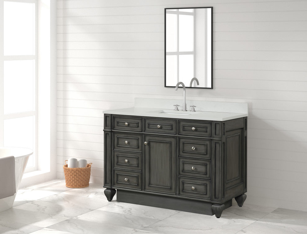 Winston 48" Single Vanity, Gray