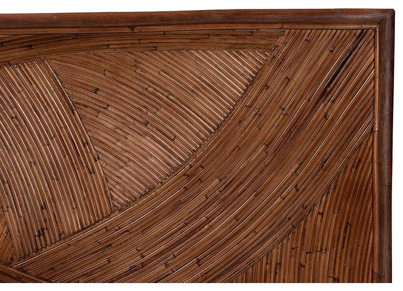Elettra Bohemian Dark Brown Rattan King Size Standalone Headboard