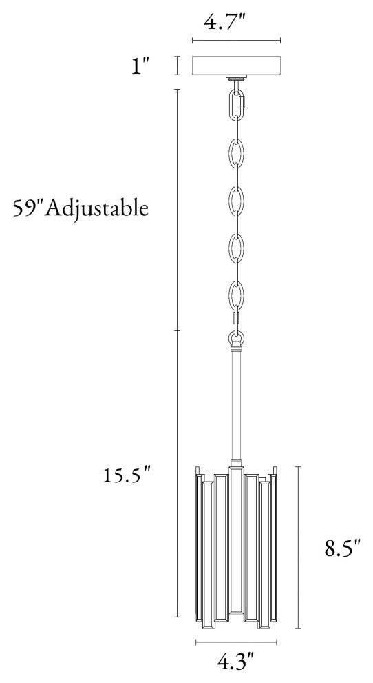 LNC 1-Light Modern Cylinder/Drum Glass Kitchen Pendant Lighting, White & Gold