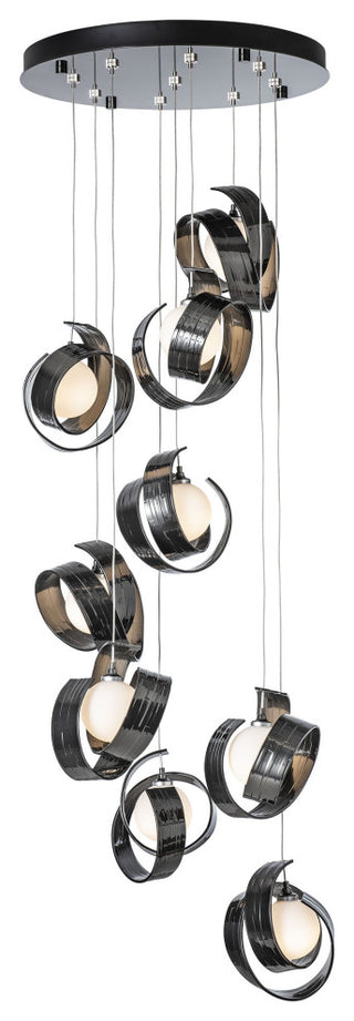 Riza 9-Light Pendant Ink Opal Glass Standard