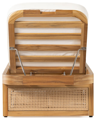 Merit Outdoor Chaise Lounge-Natural Teak