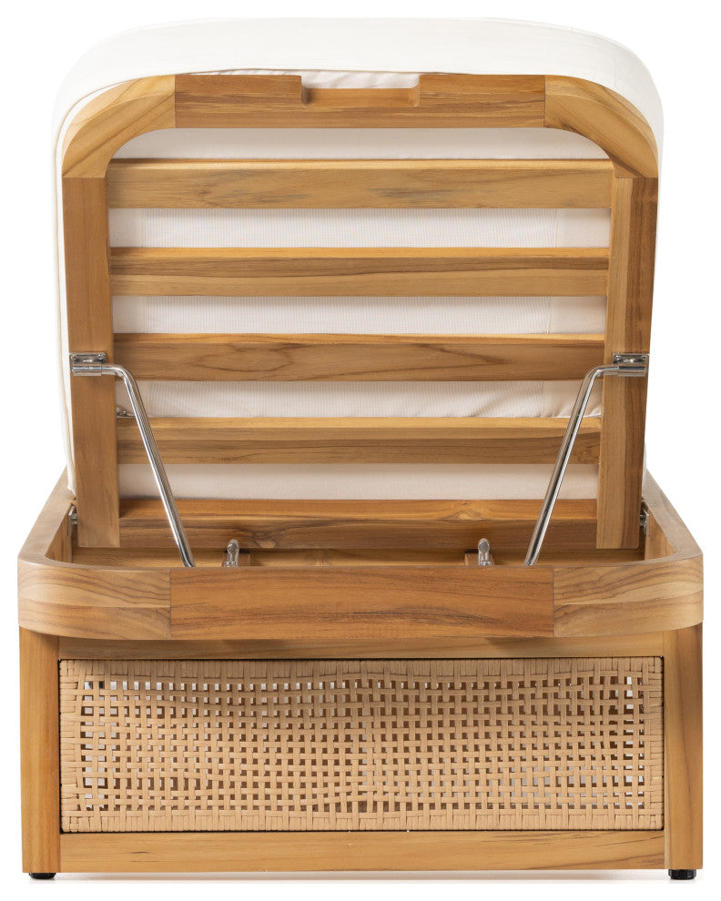 Merit Outdoor Chaise Lounge-Natural Teak