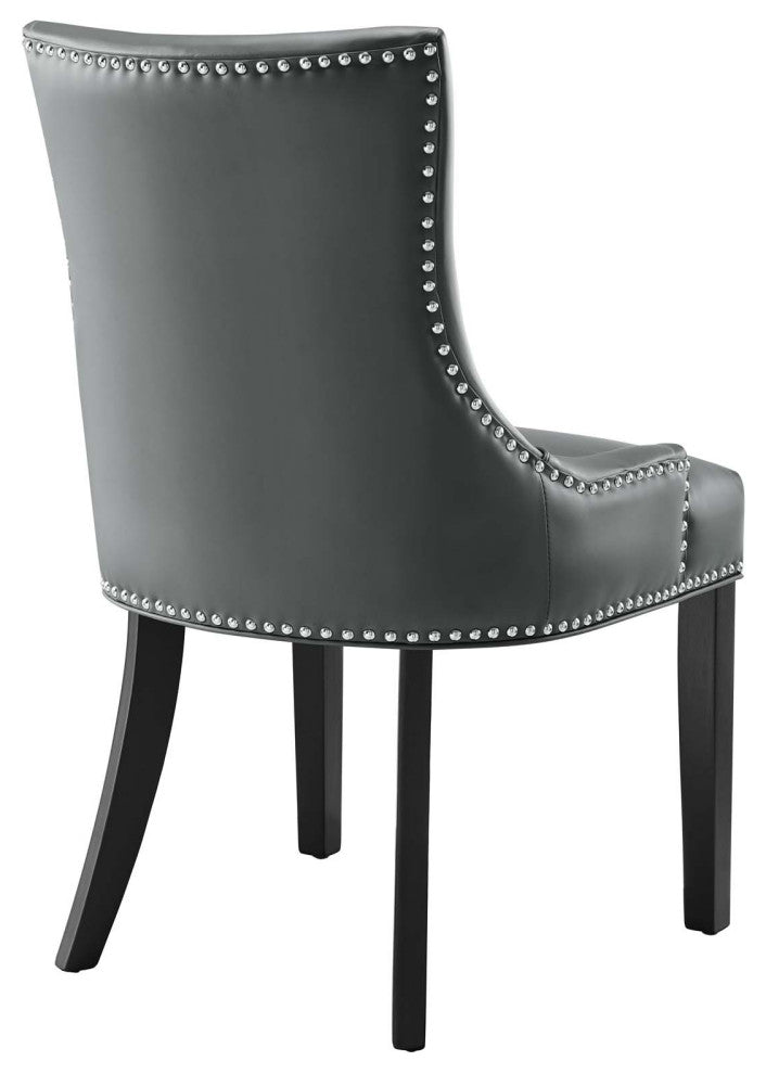 Marquis Vegan Leather Dining Chair, Gray
