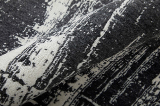 Eshwar R8929 Modern/Industrial/Global Rug, Black/White, 9'x12'
