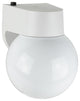 Globe Style Outdoor Photo Control Fixture White White Lens
