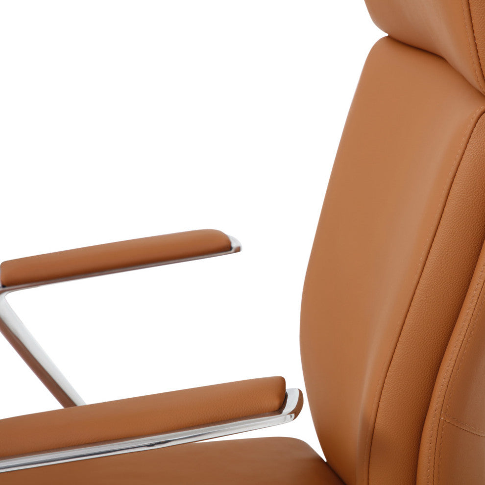 Draper Modern Fully Reclining Adjustable Executive Office Chair Tan