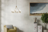 Carrick Chandelier, Black, Champagne Bronze, 6 Light