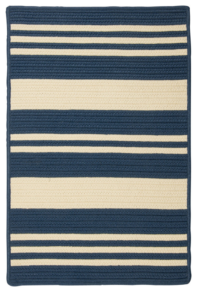 Colonial Mills Bayou Braided Rug, Blue, 6x8