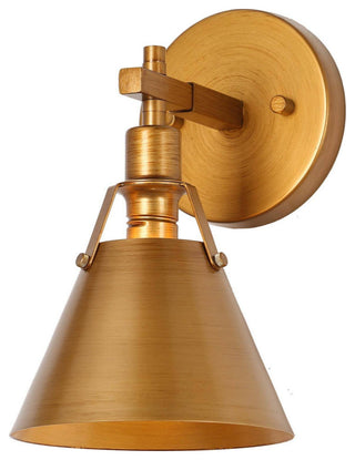 LNC Modern 1-Light Dimmable Metal Armed Wall Sconce, 6"W, Gold