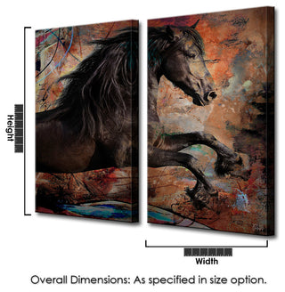 Equestrian Saddle Ink II 2 Panels, 40"x20"
