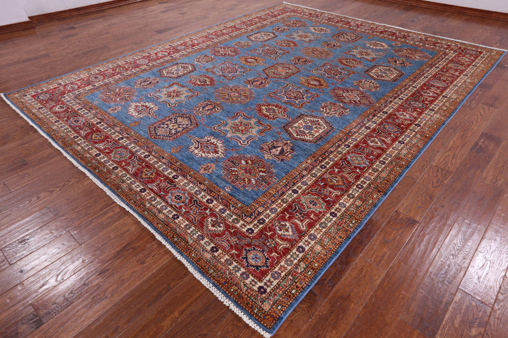 Hand-Knotted Super Kazak Wool Rug 9' 4" X 12' 1" Q4916