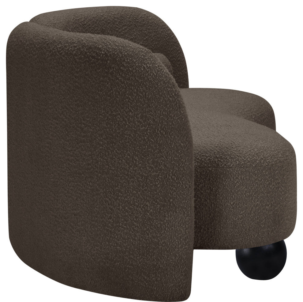 Daphne Upholstered Chair/Loveseat/Sofa, Brown, Boucle Fabric, Sofa
