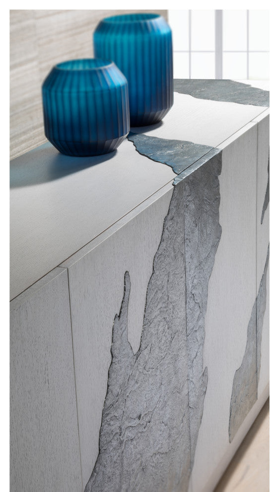 Contago White Long Media Console