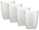 Kraftware Fishnet Double Wall Glasses, White, 14 oz, Set of 4