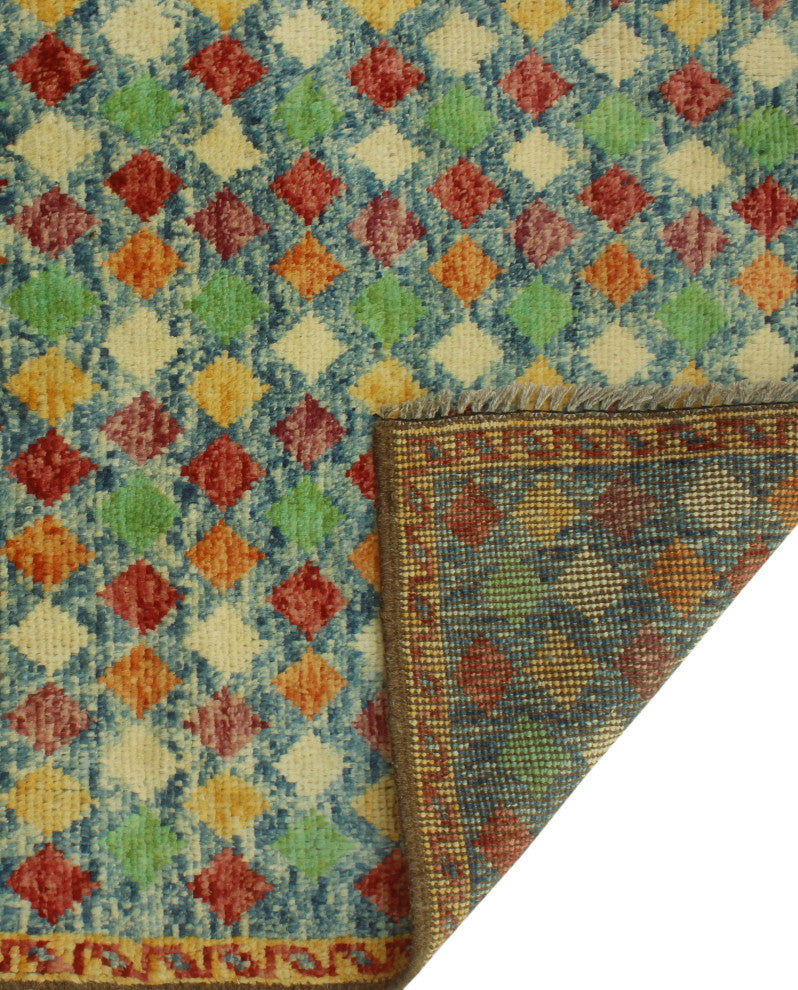 Balochi Kathlene Red/Green Rug, 4'0x6'0