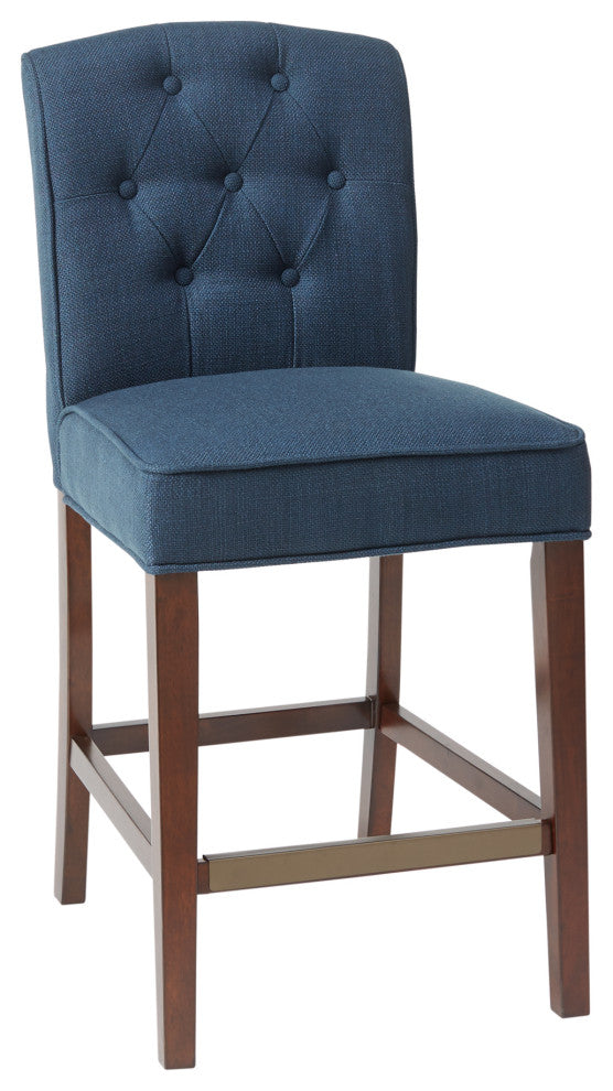 Madison Park Marian Tufted Counter Stool, Navy
