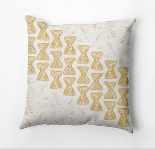 Bongo Beats Rug Pillow, Yellow, 16"x16"