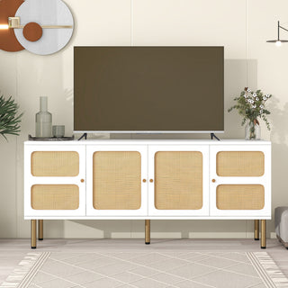 Gewnee  TV Stand with Rattan Door