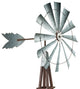 Alpine Garden Metal Kinetic Windmill, 101"Tall
