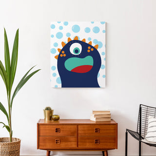 Blue Sea Monster 20x24 Canvas Wall Art