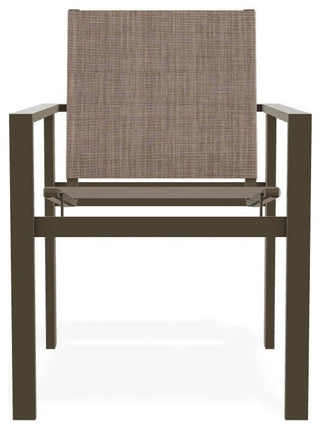 Tribeca Sling Outdoor Stackable Armchair, Augustine Fennel/Beachwood