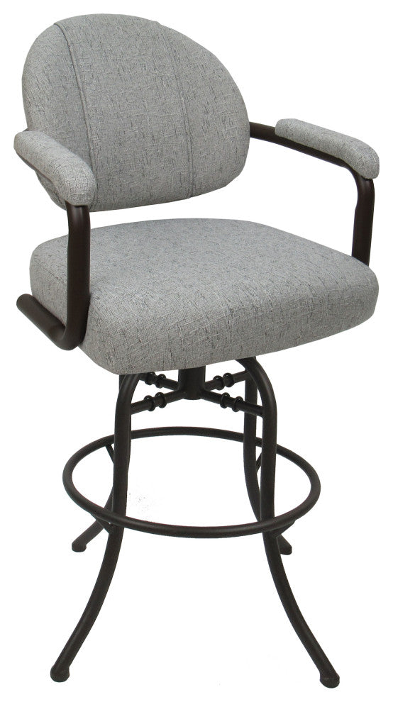 Swivel Tilt Metal Counter 26" 30" Bar Stool M-70, Hemsath Slate - Brown, 30"