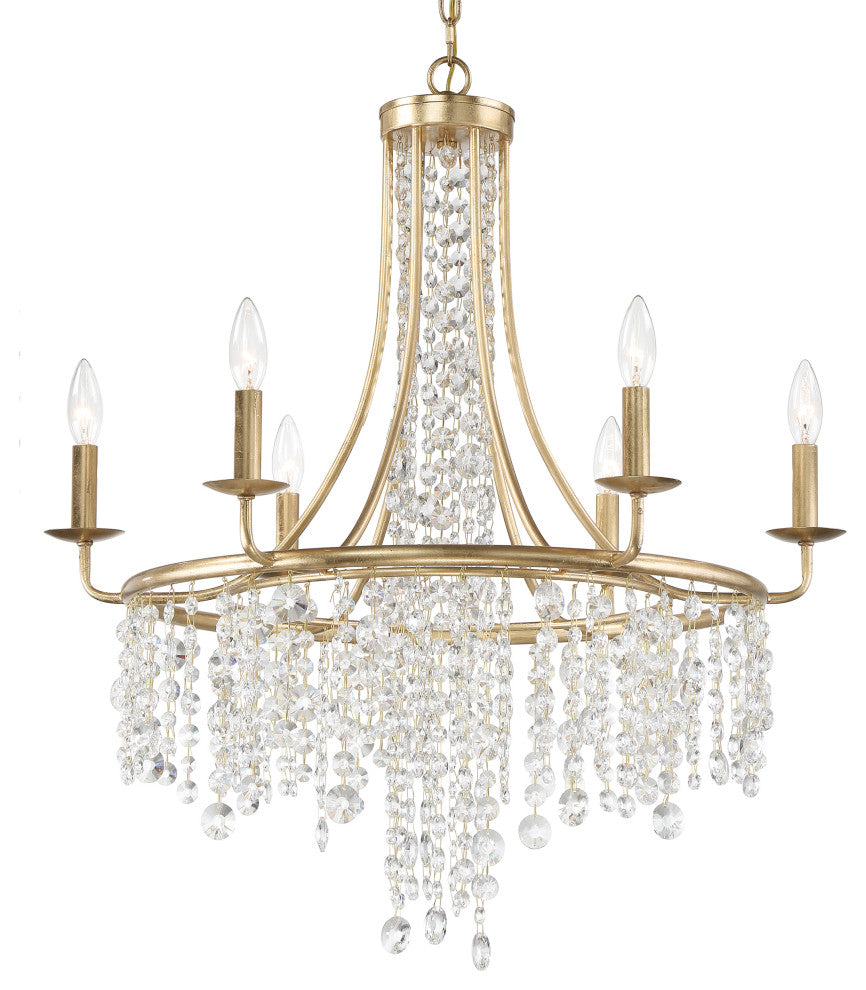 Gabrielle 6-Light Antique Gold Chandelier