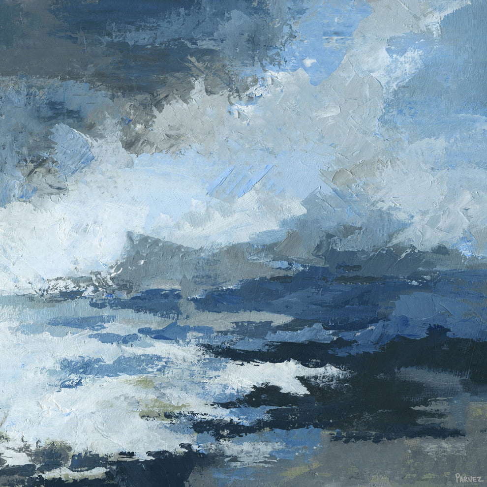 "Camouflage Waves" Painting Print on Wrapped Canvas, 48"x48"