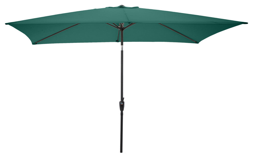 Pure Garden 10' Rectangular Patio Umbrella, Green