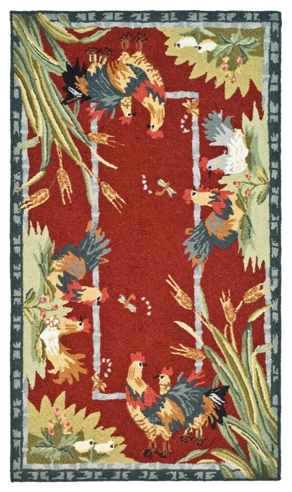 Chelsea Maroon Area Rug HK56C - 3''9" x 5''9"