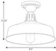 Cedar Springs Collection Metallic Gray 1-Light Semi-Flush Mount