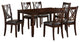 Benzara BM232892 Wooden Dining Set With Chamfered Feet/Chairs, Brown