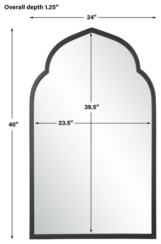 Uttermost Kenitra Black Arch Mirror