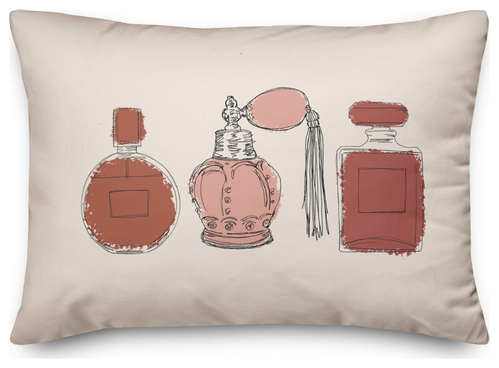 Vintage Perfume 14x20 Spun Poly Pillow