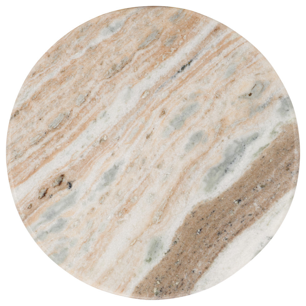 Safavieh Couture Roxiella Marble Accent Table, Brown / Natural