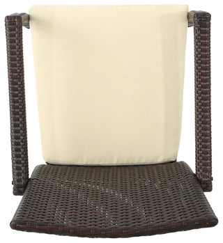 GDF Studio 7-Piece Caprise Outdoor Dining, Wood Table With Wicker Chairs Set