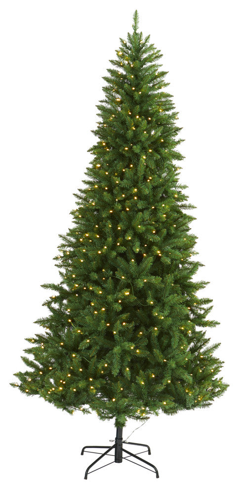 7.5' Green Valley Fir Artificial Christmas Tree With 500 Clear LED Lights