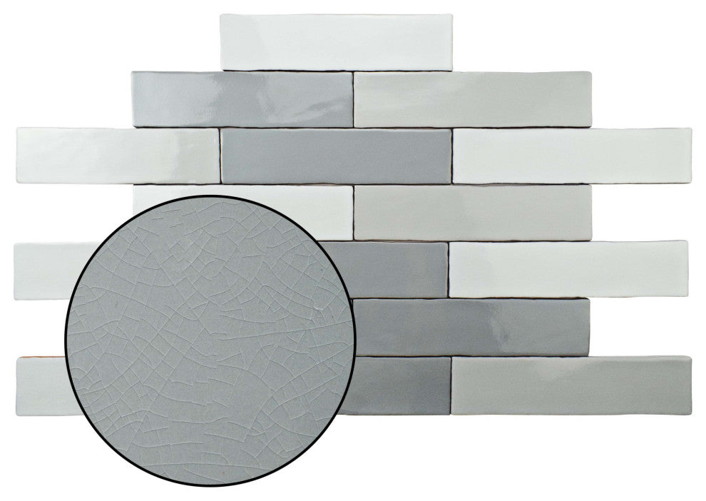 Alaska Craquelle Gris Ceramic Wall Tile